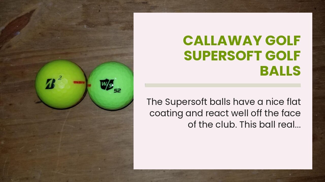 Callaway Golf Supersoft Golf Balls