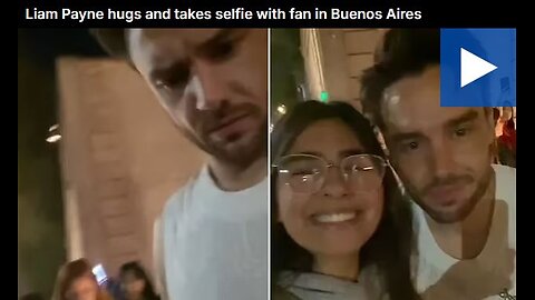 Liam Payne hugs and takes selfie with fan in Buenos Aires