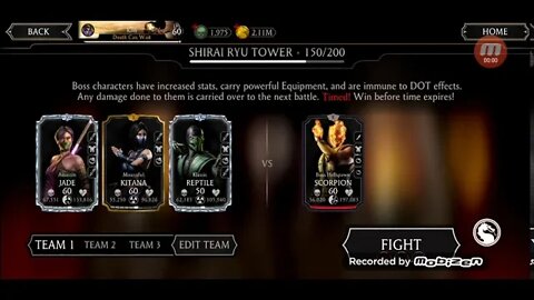 Shirai Ryu Tower 150th normal floor boss / MKXI mobile