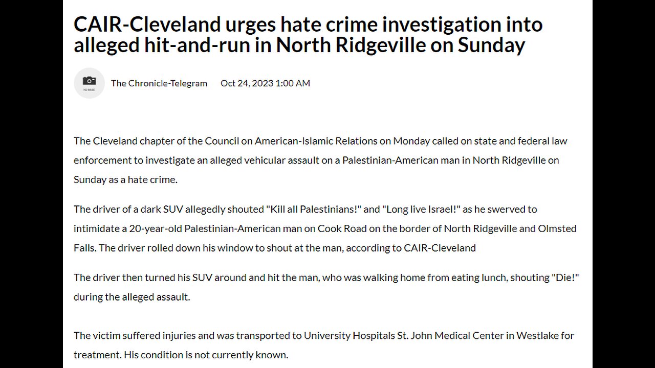 Palestinian Jussie! CAIR Creates Mythical Attack on Palestinian American - 10.25.23