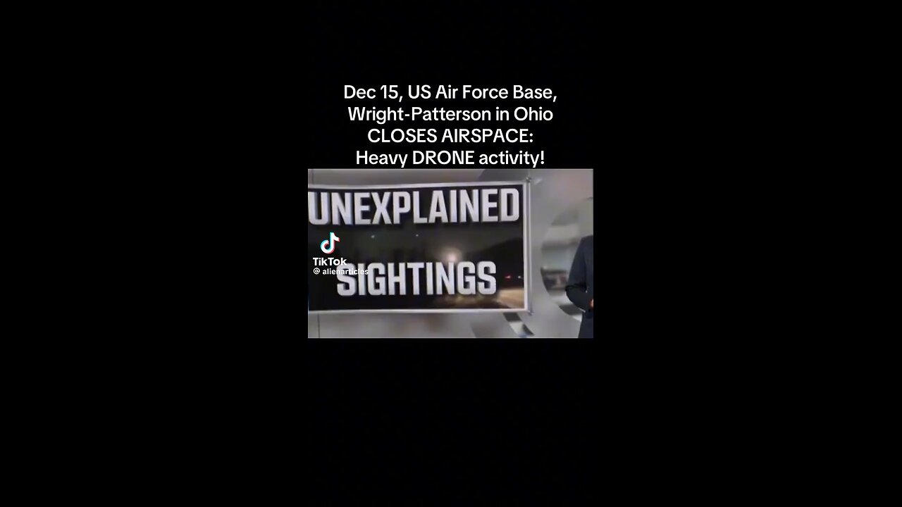 Breaking News Drones shut down military base in Ohio