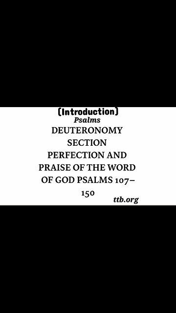 Psalms 107-150 (Bible Study) (Introduction)
