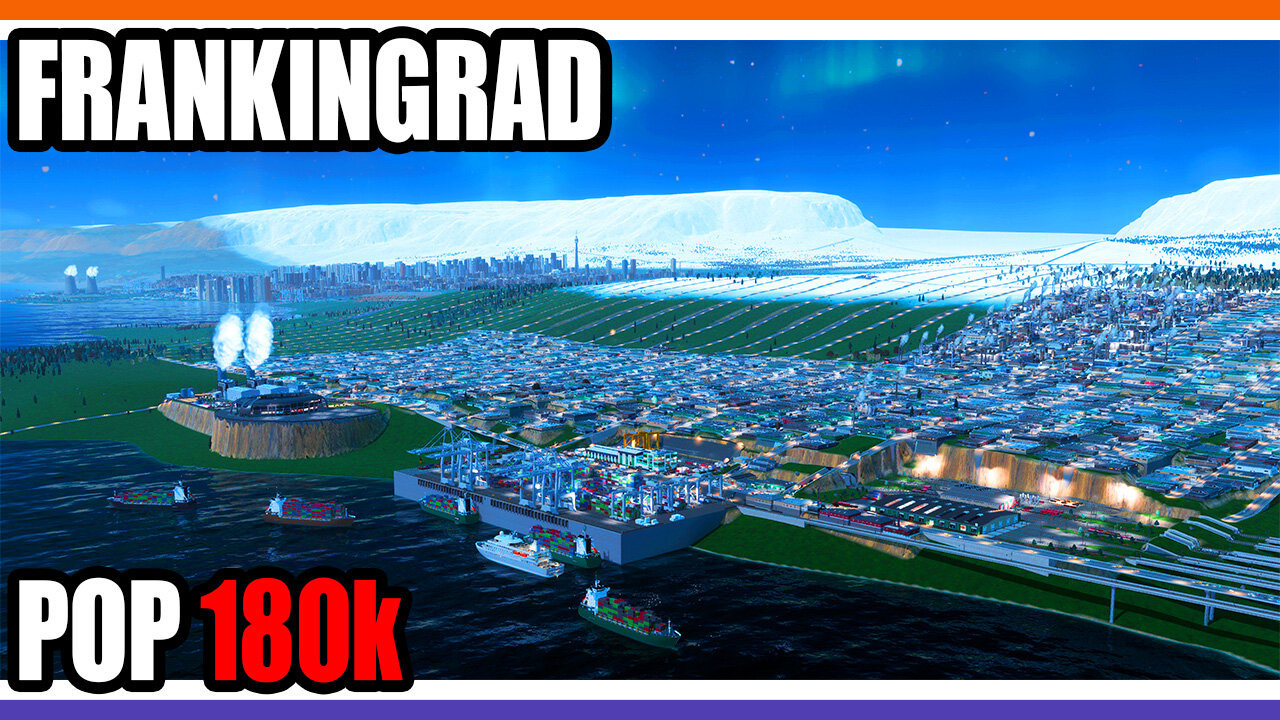 🏙Cities Skylines 2 with NPC Frank (Frankingrad @ 180k Population - Airports & Seaports) 🟠⚪🟣