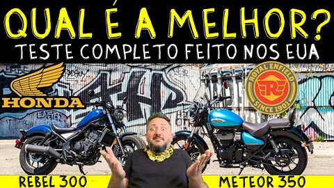 METEOR 350 Royal Enfield consegue competir com a Honda REBEL 300? Teste realizado nos EUA