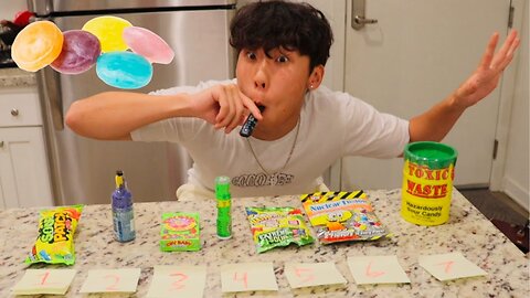 TAKING A BLINKER EVERY TIME I MAKE A FACE (SOUR CANDY CHALLENGE)