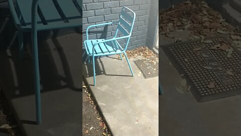 Chair deliberately put right in front of my door by Gang Stalkers. Petty!