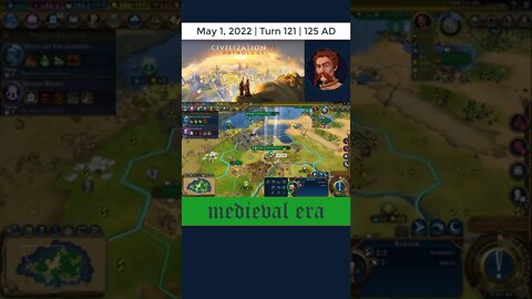 #oneturnadaychallenge #civ6 – Turn 121 - 1st TURN of MAY! #shorts