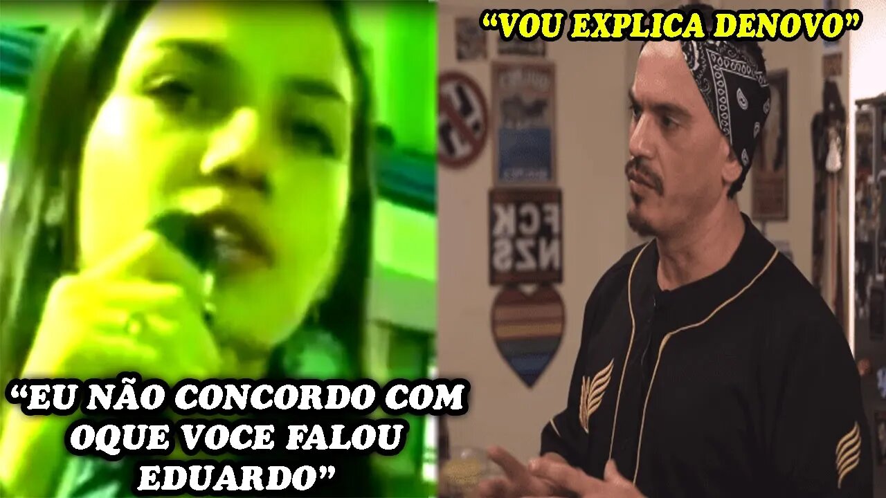 MULHER QUESTIONA EDUARDO TADDEO SOBRE AS MÚSICA DO FACÇÃO CENTRAL DEFENDER B4ND1D0 E ELE RESPONDE...