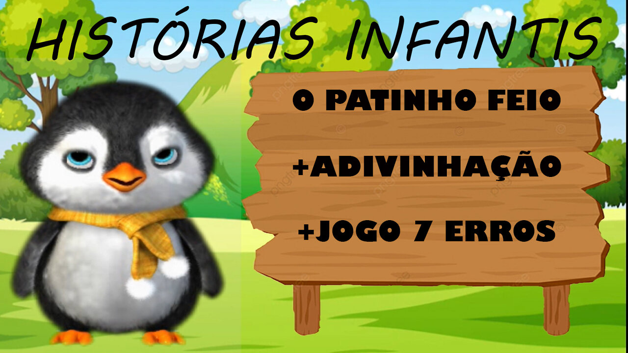 Contos infantis O Patinho Feio +adivinhação +jogo 7 erros História Narrada