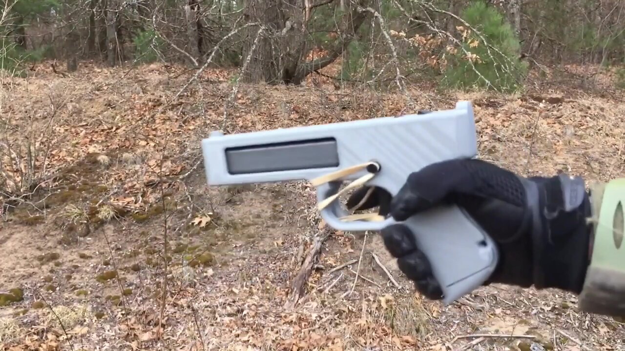 Firing the Songbird PM4 Center-fire (Primarily 3D printed handgun)