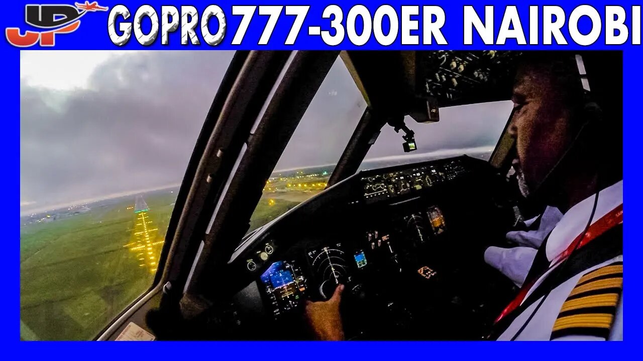 Boeing 777-300ER Landing at NAIROBI | GoPro Flight Deck View