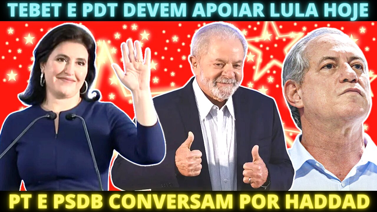 PT quer ajuda do PSDB para eleger Haddad - Tebet e PDT são apoios certos