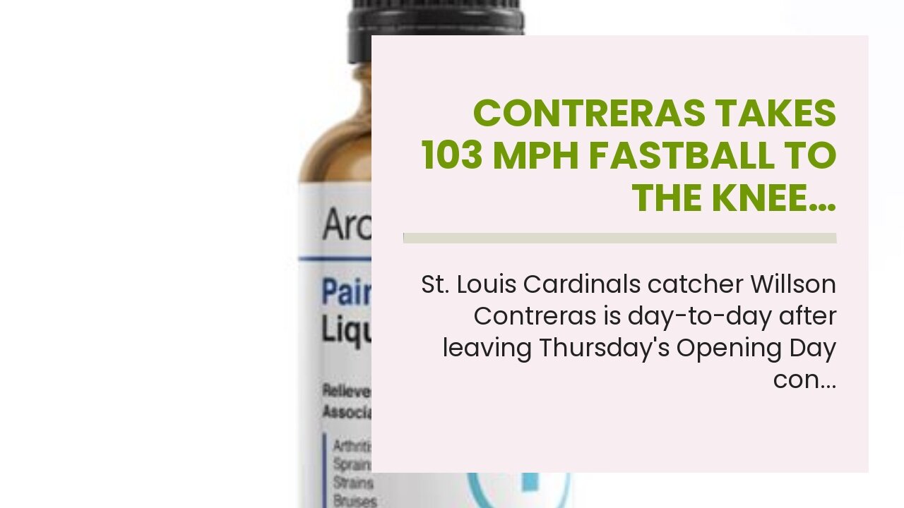 Contreras takes 103 mph fastball to the knee…