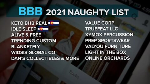 BBB releases 2021 Naughty List