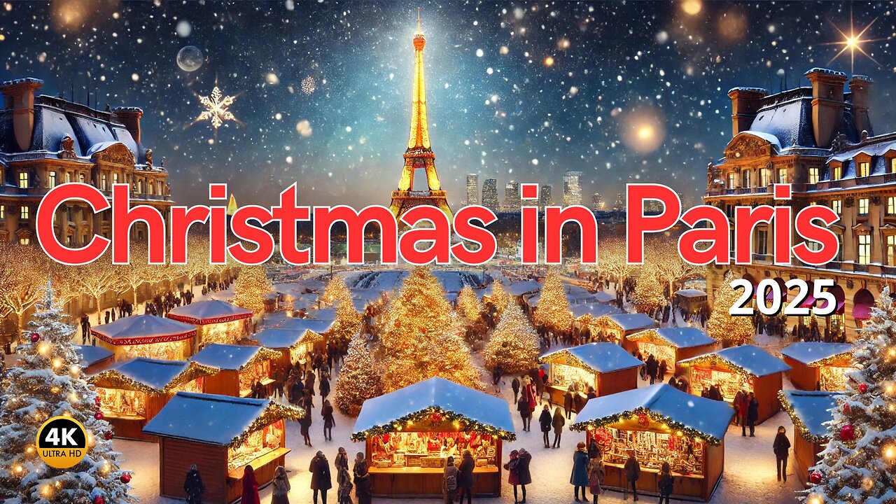 🎄 Christmas in Paris: A Magical Walking Tour | Louvre, Eiffel Tower, Holiday Markets etc.