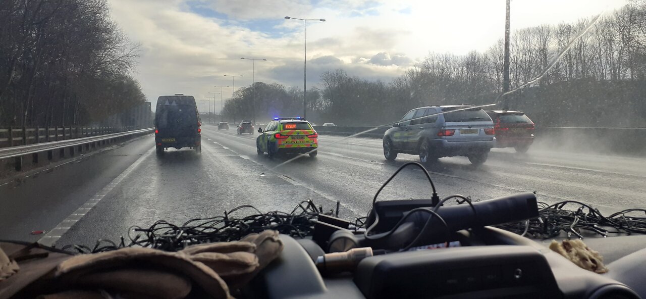 UK Freedom Convoy arriving S Mimms 6/2/22