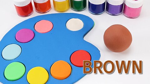 DIY How to Make Rainbow Art Palette and Color Brush with Play Doh