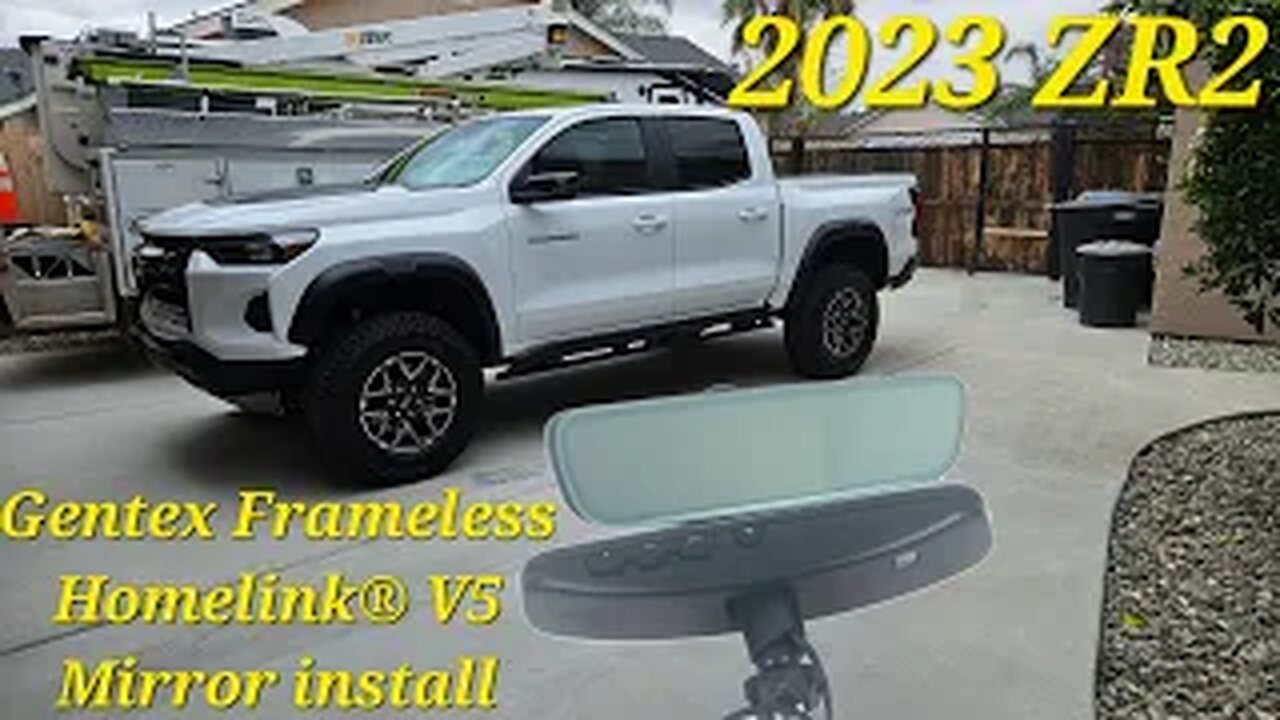 2023 Colorado Zr2 Gentex Frameless Homelink® V5 Mirror install