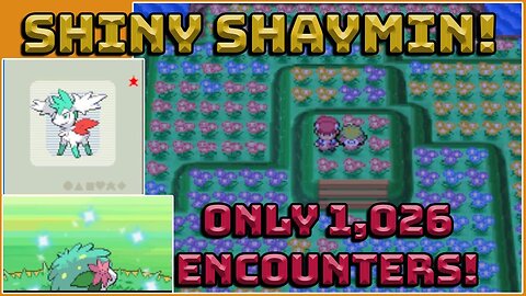 Shiny Shaymin, Pokemon Platinum! After 1,026 Encounters.