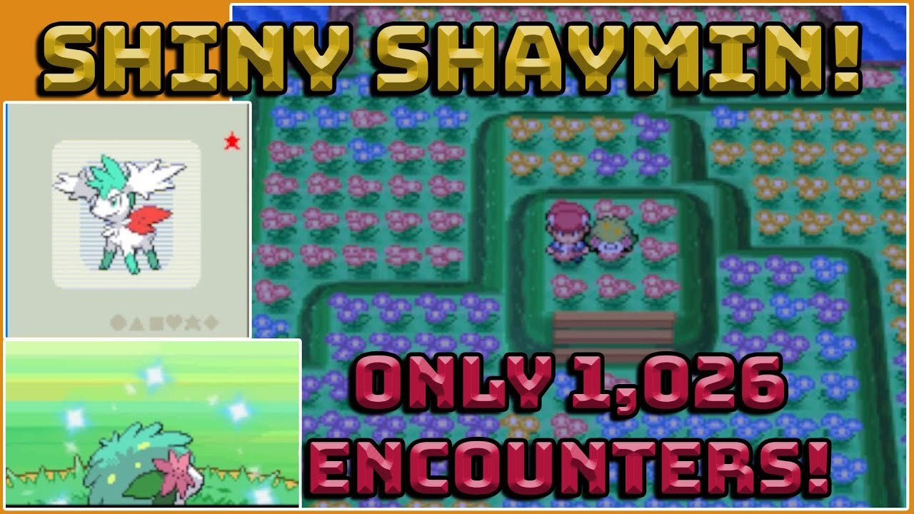 Shiny Shaymin, Pokemon Platinum! After 1,026 Encounters.