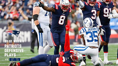 Patriots' Best Defensive Plays vs. Colts - NFL 2022 Week 9