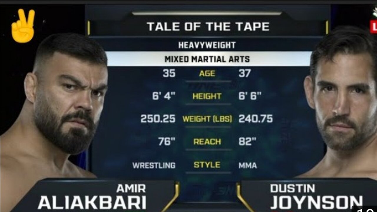 amir aliakbari vs dustin joynson full fight