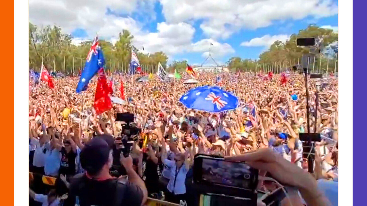 MASSIVE Turnout In Canberra Australia's Freedom Rally