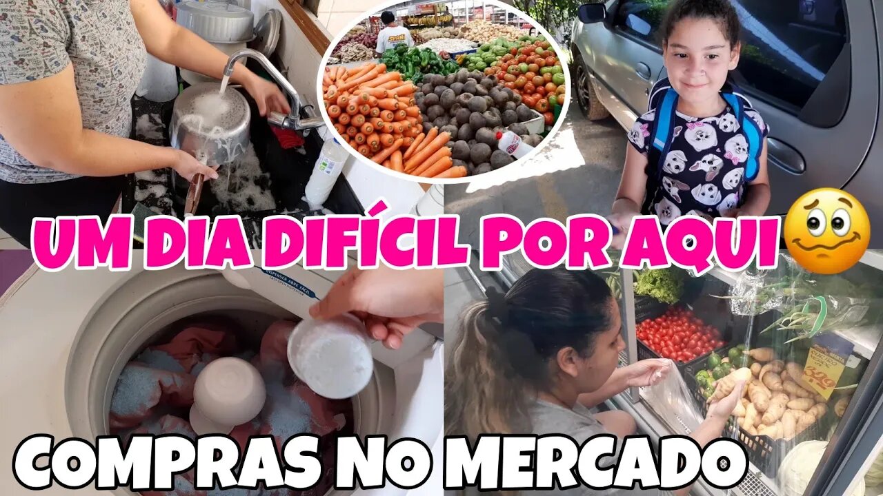 VLOG|| COMPRAS DE SUPER MERCADO 🛒 UM DIA DIFÍCIL POR AQUI😰