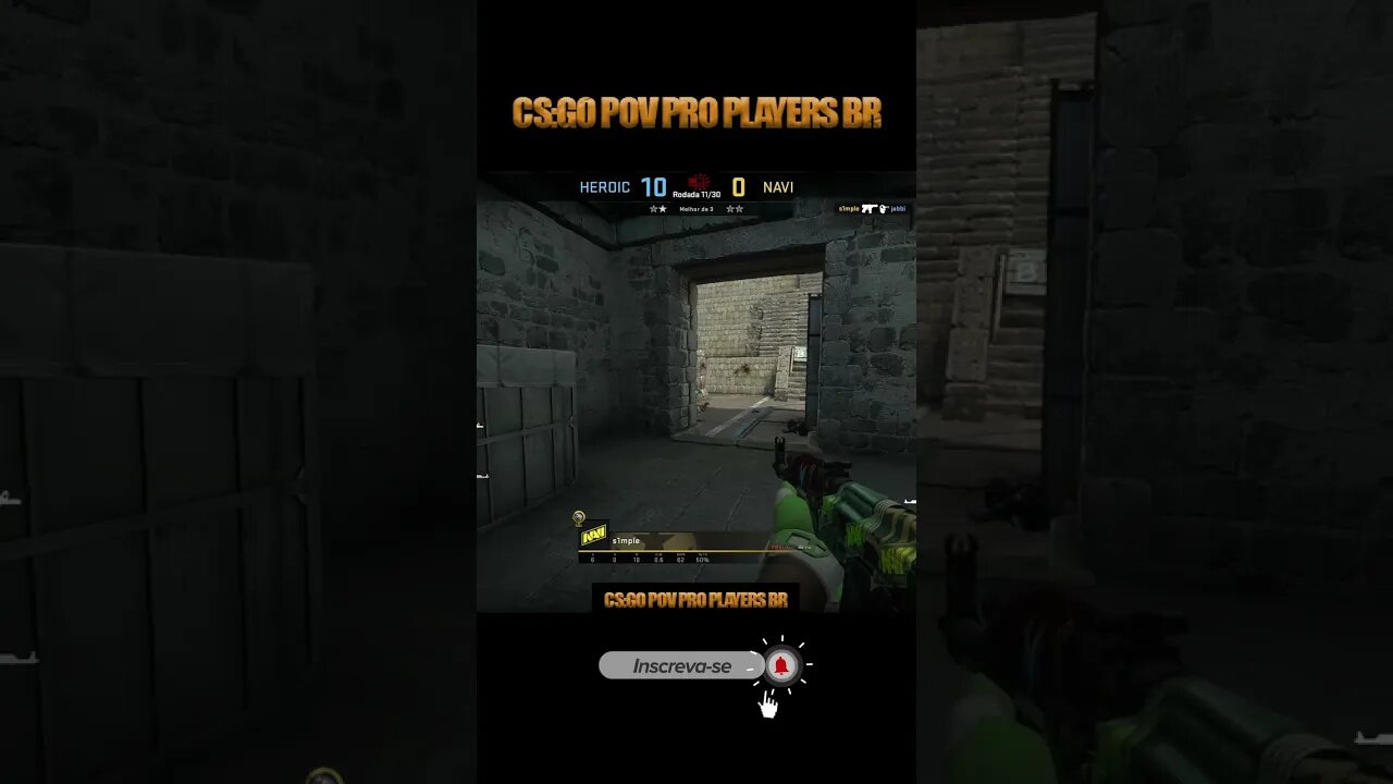 NaVi s1mple muito calmo no 1v3, parece facil na tela dele #shorts