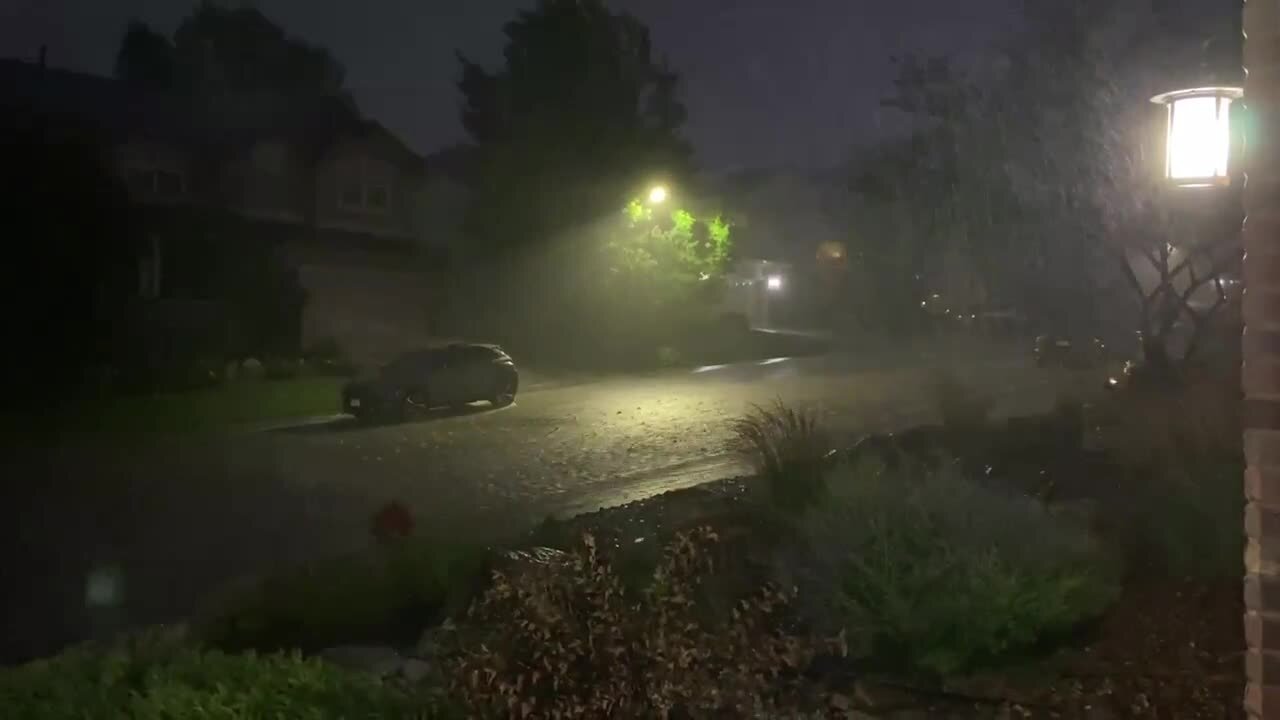 Heavy rain dumps in Castle Pines