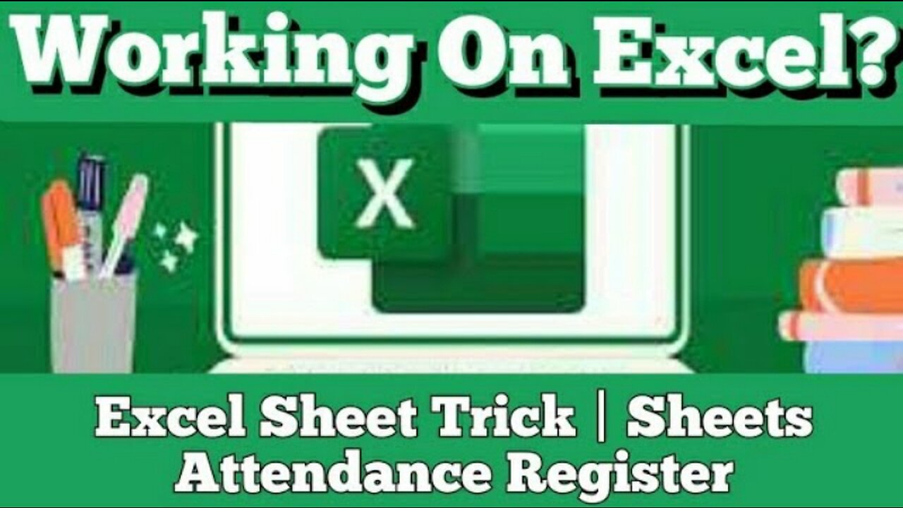 Working On Excel? Excel Sheet Trick | Sheets Attendance Register