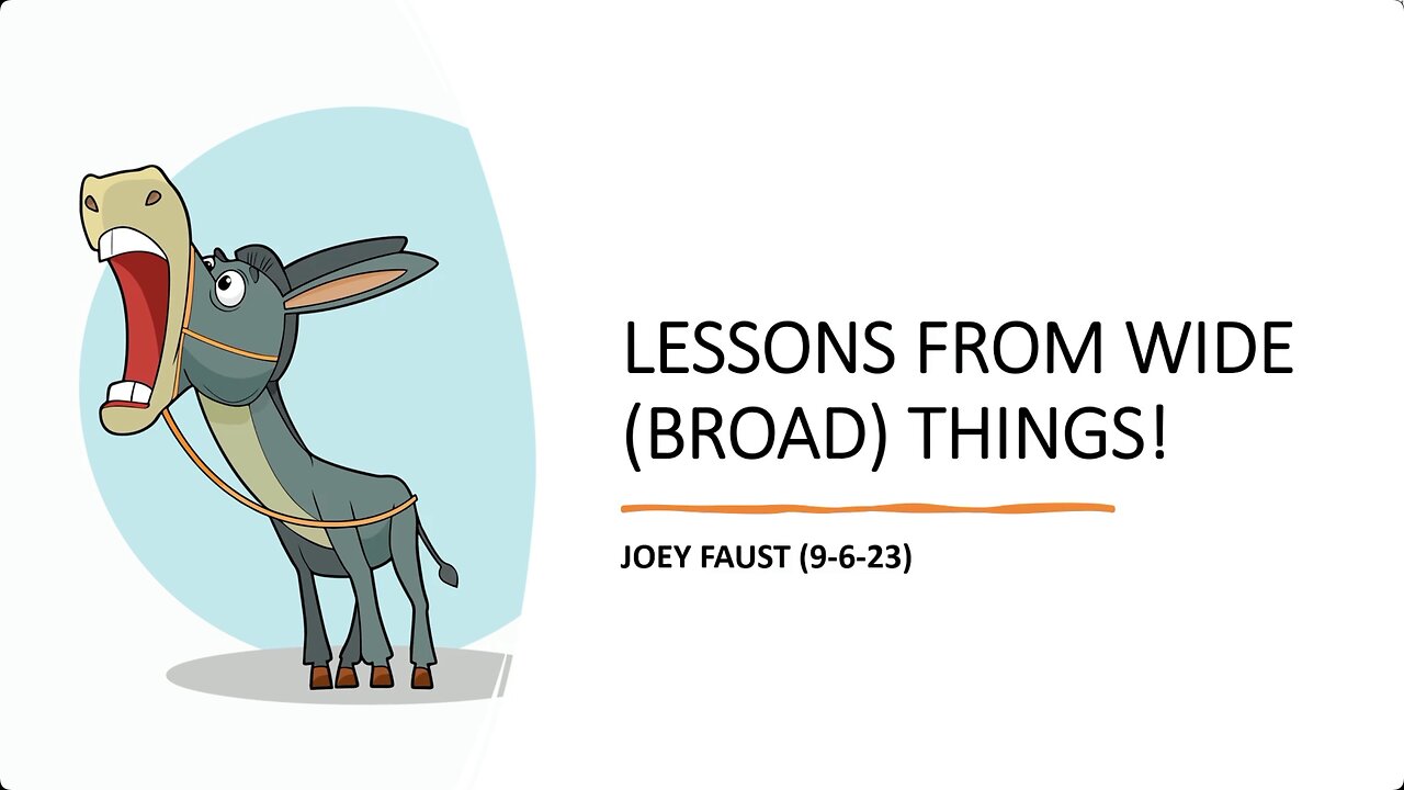 Lessons from Wide (Broad) Things!