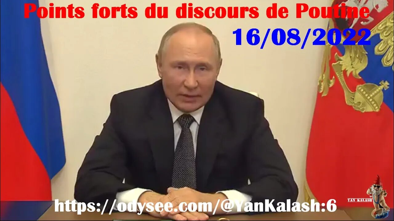 Poutine a déclaré dans son discours que l'Occident a besoin de conflits pour se maintenir au pouvoir