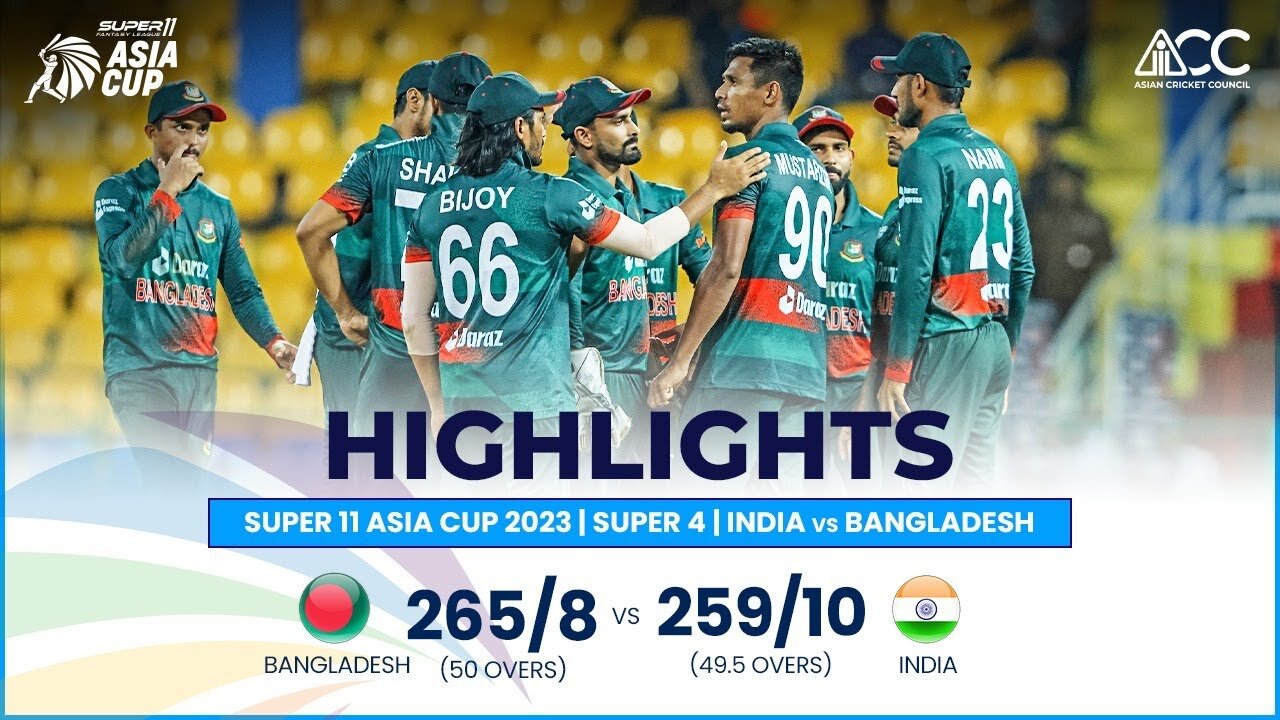 Super11 Asia Cup 2023 | Super 4 | India vs Bangladesh | Highlights