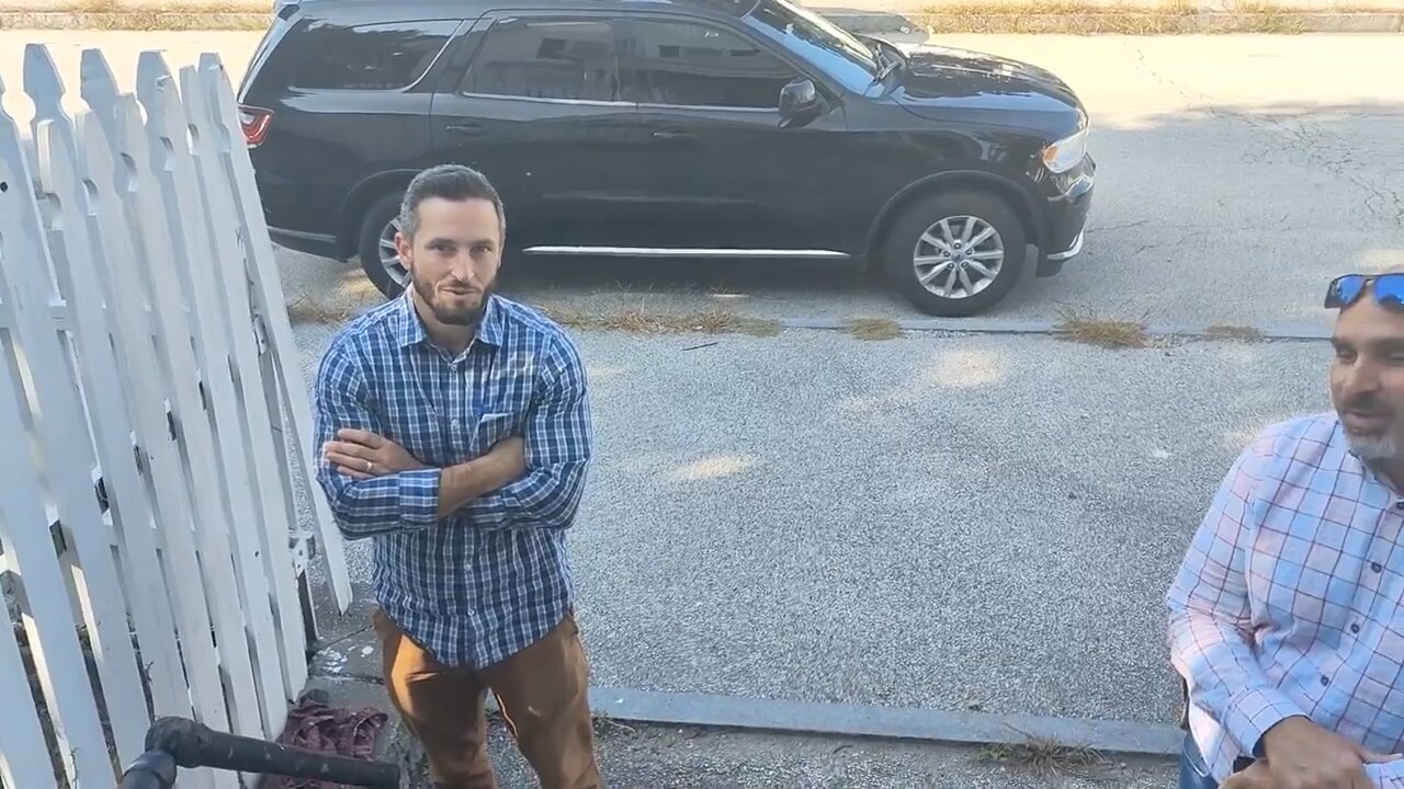 A man confronts the FBI when they arrive at his home due to a social media post