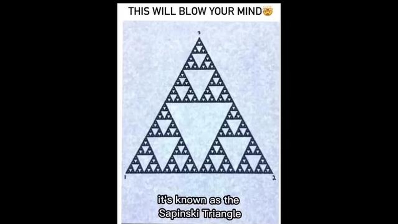 SIERPINSKI TRIANGLE.: Sacred Geometry. start by drawing 3 points in the shape of a triangle