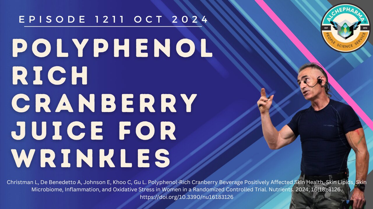 Polyphenol Rich Cranberry Juice for Wrinkles Ep. 1211 OCT 24