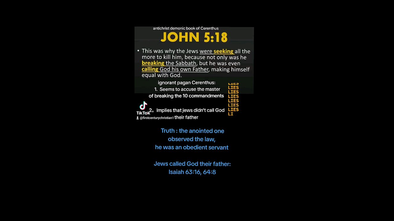 lies in fake " gospel of John"