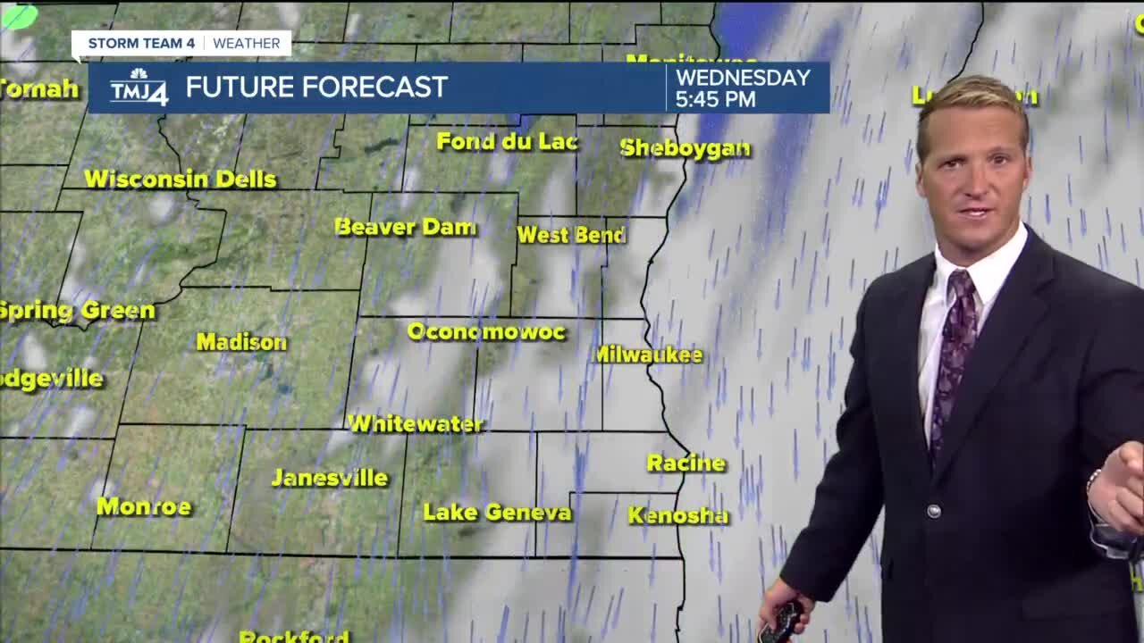 Cooler, cloudy day Wednesday