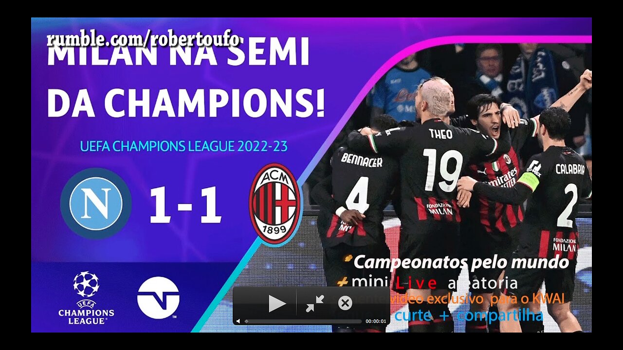 Champions League 2023 NAPOLI 1x1 MILAN - Quarter Final jogo2