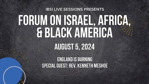 England is Burning / Special Guest: Rev. Kenneth Meshoe