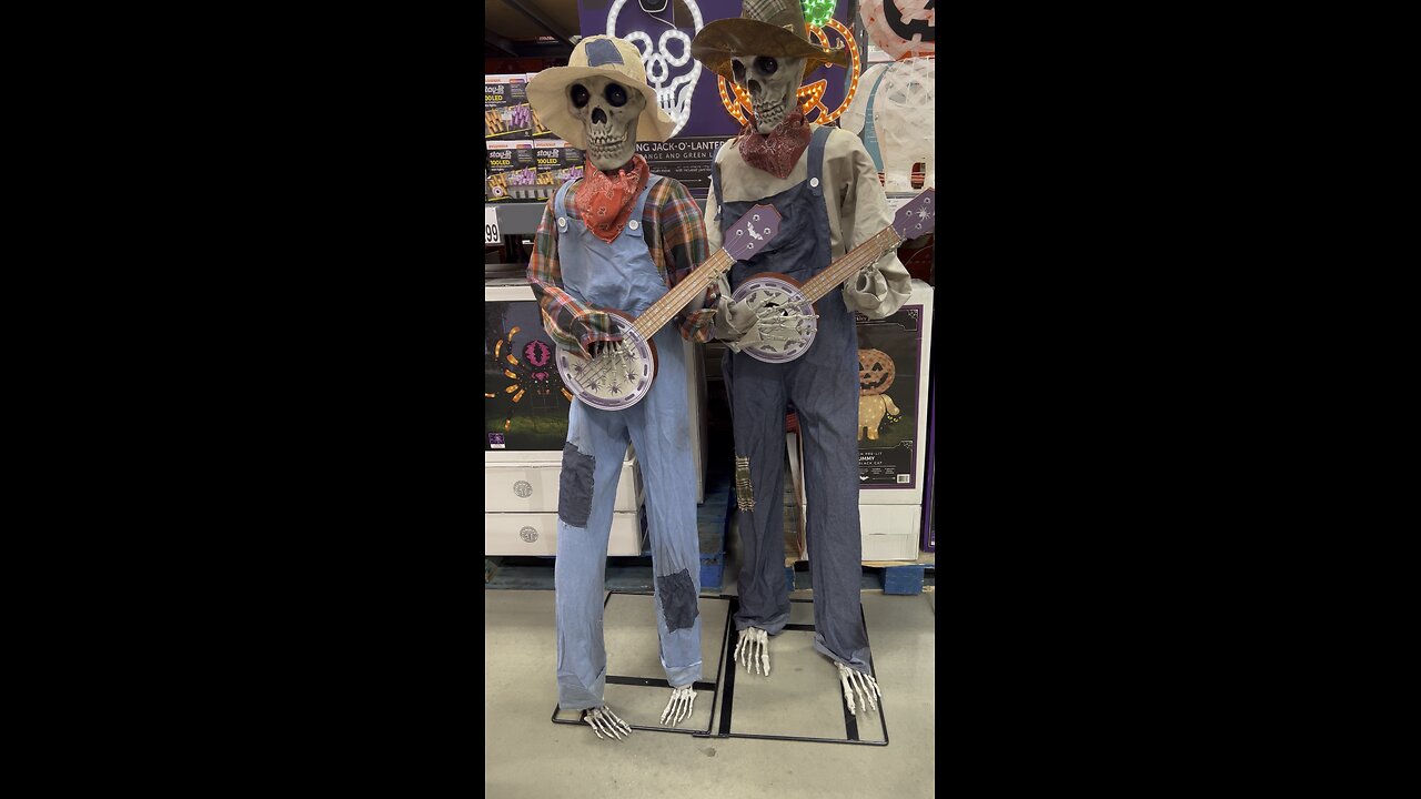 Halloween banjo players