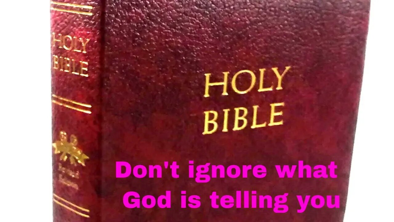 Don't ignore what God is telling you