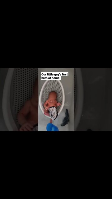 Our Miracle Baby's First Bath at Home