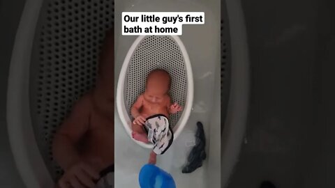 Our Miracle Baby's First Bath at Home