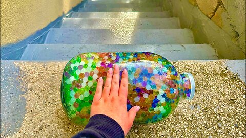 Breaking glass bottles 🙀🔥A Crushing Crunchy & Soft Things !🚧⚠️