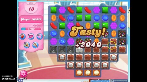 Candy Crush Level 1575 Audio Talkthrough, 1 Star 0 Boosters