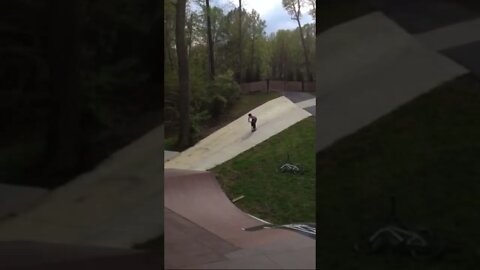 **HIS FIRST JUMP OVER TRAVIS PASTRANA’S MEGA RAMP!** (10 years ago) #shorts