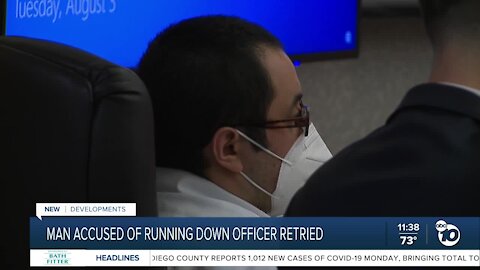 Retrial begins for man accused of running down Oceanside officer