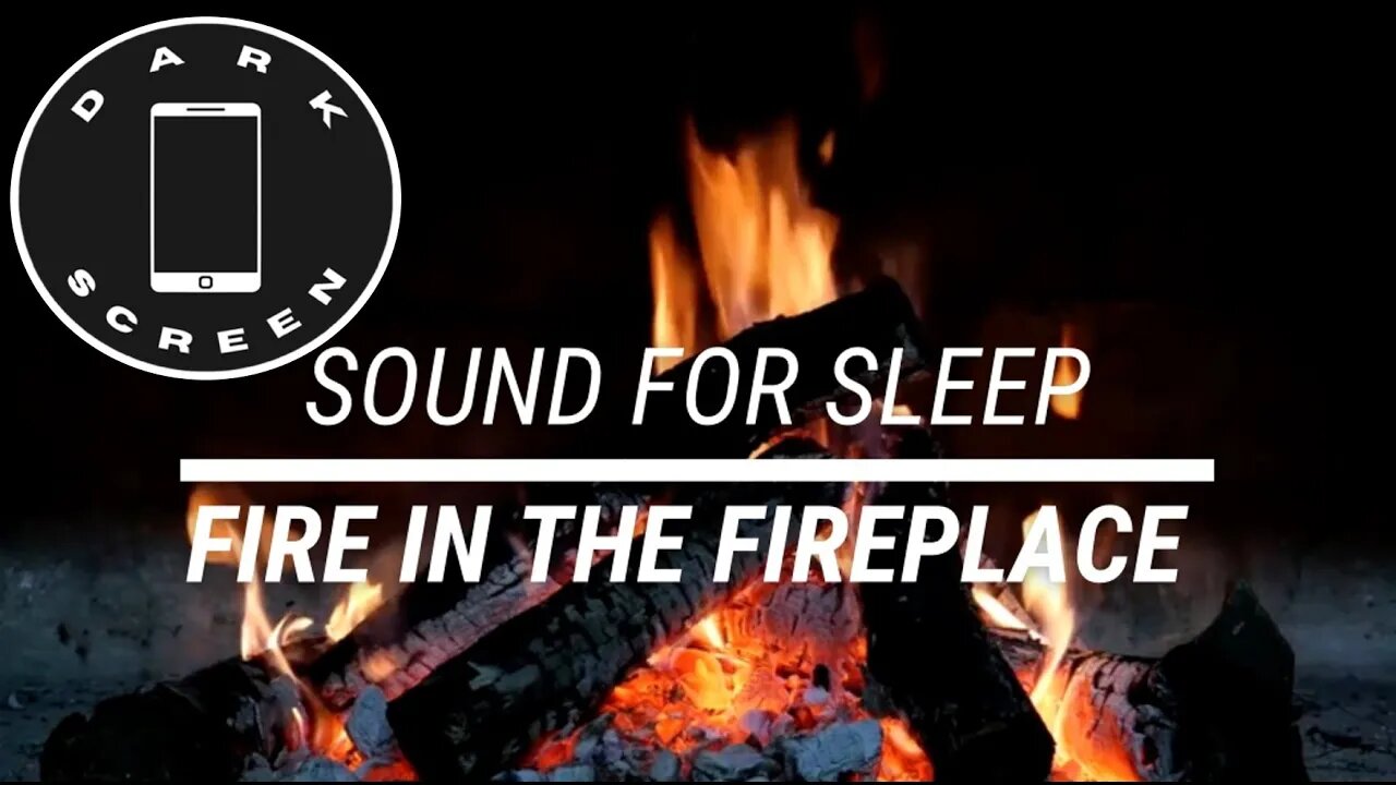 Sound for sleep Wood in the Fireplace Dark Screen 3 hours